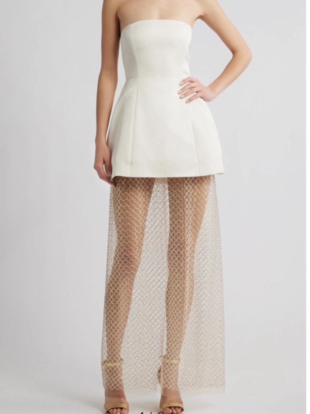 Delfi Collective 🐚 maxi sheer pearl dress